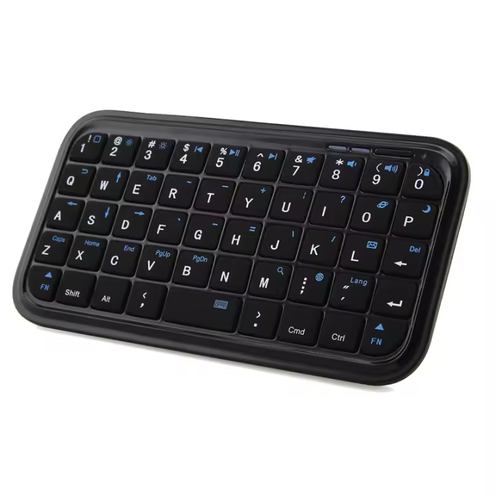 Miniteclado inalámbrico con Bluetooth, teclado portátil de mano pequeño para iPhone, Android, teléfono inteligente, tableta, ordenador portátil y PC - 1