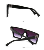 Toyear-gafas de sol cuadradas para hombre y mujer, lentes de sol de marca de diseñador de lujo, a la moda, Estilo Vintage, montura grande, parte superior plana, UV400 - details 10