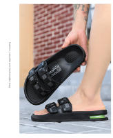 Nuevas zapatillas con amortiguación de aire de fondo grueso de gran tamaño, zapatillas de una palabra para sandalias al aire libre de verano para hombres y dos zapatillas para la playa - details 7
