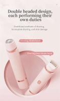 Barba para mujer, Bikini, axila, recortadora femenina, depiladora impermeable, Afeitadora eléctrica 2 en 1, maquinilla de afeitar Facial para mujer - details 8