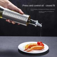 Botella De Aceite De Oliva Con Escala Y Encendido Automático Dispensador De Molienda Para Cocina Barbacoa Suministros De Estercolización De Vidrio Y Acero Inoxidable - details 7