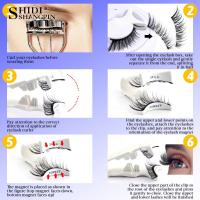 Pestañas False Magnéticas 3D Impermeables, Longas, Abullonadas Herramienta de Extensiones sin Pegamento de Belleza - details 15