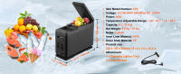 SucceBuy Refrigerador-congelador portátil para automóvil,-4 ℉ -68 ℉   Enfriador de compresor ajustable, 12/24 V CC y 100-240 V CA para exteriores, camping - details 15