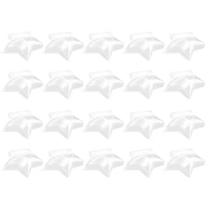 Bolas de Adorno de Navidad en Plástico Transparente 20Pcs Forma de Estrella - 1