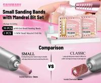 Bandas de Arenado de Manicura de Acrílico 50pcs Rosa, Mango de 180, Pequeño Grano Fino - details 0
