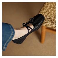 Nueva piel de oveja cabeza cuadrada estilo retro pequeños zapatos de cuero arco pedal boca poco profunda Mary Jane zapatos individuales - details 15