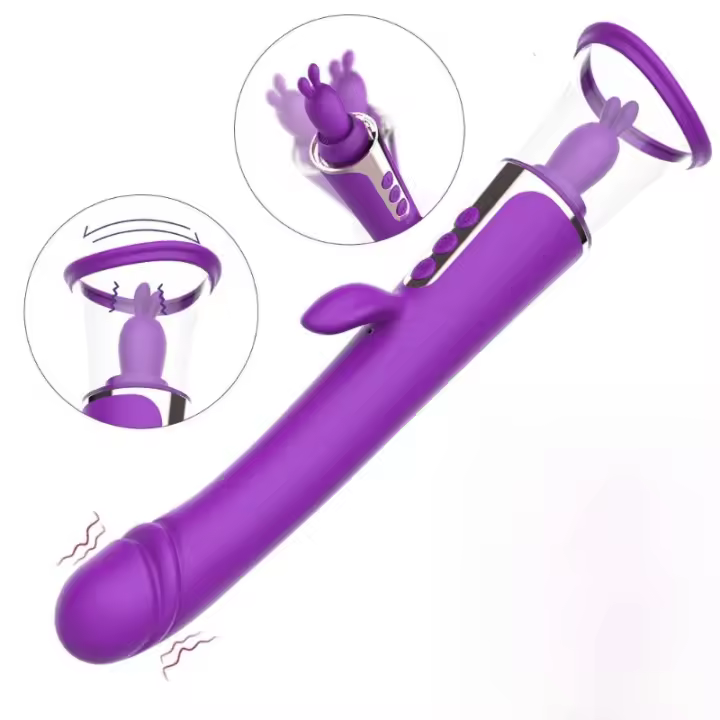 Nuevo Vibrador Masturbador Femenino Vibrador Autocalentamiento Chupar Lengua Licker Aparato De Empuje - 1