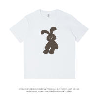Estampado cuerpo pareja media manga marca de moda algodón manga corta camiseta hombre tendencia top suelto mujer - details 0