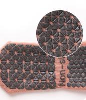 Calcetines de yoga de algodón tipo toalla con rayas de punto de silicona antideslizantes para mujer, cálidos, para pilates, con agarre, tipo tripulación. - details 12