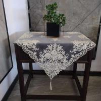 Mantel fino con borlas bordadas cuadradas europeas de 85cm, manteles pequeños para salas de estar, balcones, bodas y Navidad - details 2