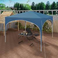 Gazebo Party Tent Gazebo emergente impermeable, protección solar, tela Oxford y estructura de metal 3x3m azul - details 6