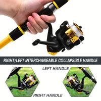 Combo de Pesca Telescópica Proberos Extra Ligero Acción Media, Carrete Resistente, Cebos Variados para Deportes y Afueros - details 5