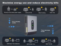 Inversor Híbrido DATOUBOSS 6200 W 48 V Puro Sine Soporta Operación sin Batería - details 6