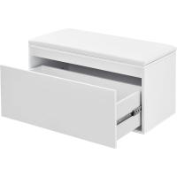 Banco Zapatero con Cajón Mueble Zapatero para 3 Pares de Calzado con Asiento Tapizado para Entrada Vestíbulo Dormitorio Aglomerado Polipiel 80 x 39 x 45 cm - details 3