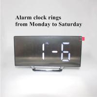 Reloj despertador Digital con espejo, temperatura, fecha, modo nocturno, repetición, alimentado por USB, reloj de mesa siempre, reloj LED antidisturbios de 12/24H - details 9