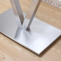 Patas de Mesa de Acero Inoxidable en Forma de X/V Diseño Creativo, Material Duradero, Belleza en Organización - details 3