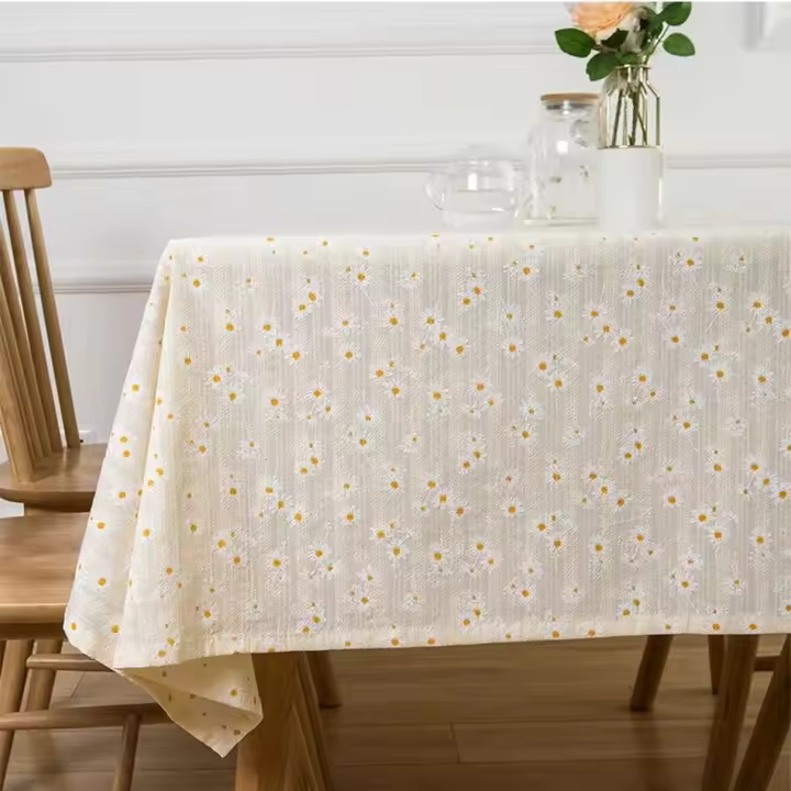 Mantel de algodón con borlas de Margarita de estilo coreano, decoración de café, cubierta rectangular para mesa de cocina, restaurante de bodas - 1