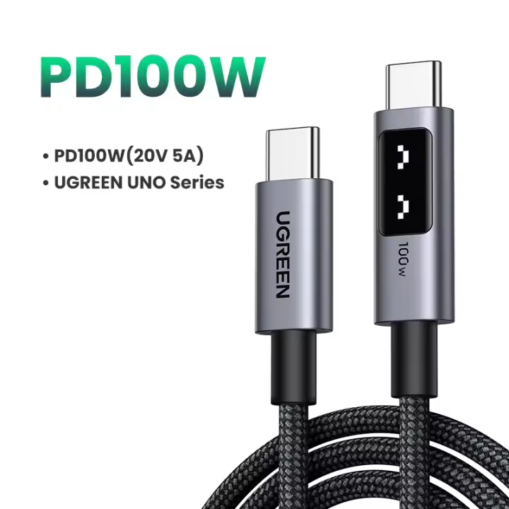 Cable de Carga Rápida Tipo C UGREEN 100W Compatible con iPhone, Samsung, iPad Pro, Macbook, Switch - 1