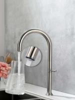 Grifo cepillado de níquel/pistola gris/oro, grifos de fregadero de cocina de un solo mango giratorios de 360 ​​grados de acero inoxidable 304 - details 2