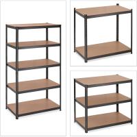 Estantería de Metal Resistente a 1250kg 5 Baldosas, 180 x 100x 60cm Ideal para Almacenamiento en Sótano, Taller, Garaje Negro, Tablero de Fibras - details 5