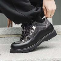 Nuevos botines negros de alta calidad para hombre, zapatos de moda de cuero genuino, cordones lujosos, calidad Wenzhou - details 2