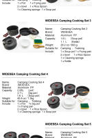 Juego de Cocina al Aire Libre Widesea Set de Ollas y Cubiertos para Camping y Excursiones Equipamiento para Picnics y Viajes - details 2