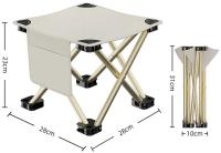 Silla portátil, plegable, ultraligera, para acampar al aire libre, pesca, senderismo, jardinería, silla de camping VIE con bolsa de transporte - details 2