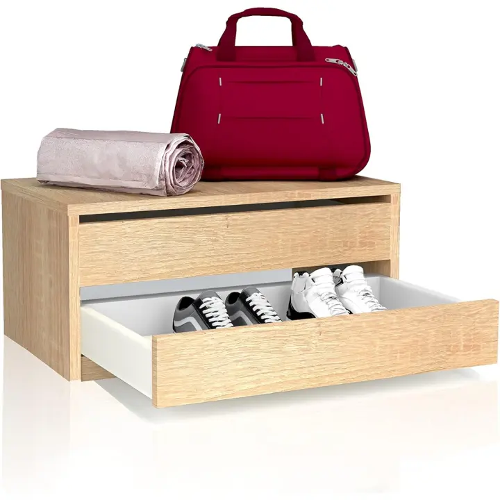 cajones, Mueble Auxiliar Almacenamiento Dormitorio, Modelo Uniq, Color Blanco, Medidas - 1