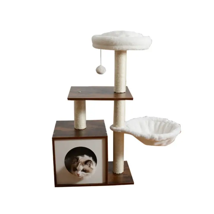 Árbol Rascador para Gatos: Torre de Gatos pequeños con Postes de Sisal Rascador - Altura 68cm - 1
