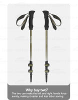 Bastón de Senderismo Ultraligero Naturehike 3k Fibra de Carbono Telescópico 3 Secciones para Escalada al Aire Libre - details 22