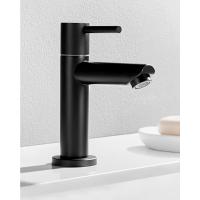 Grifo Agua Fría Negro Lavabo