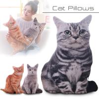 Juguetes de peluche de gato 3D realista, muñeco de Animal suave, almohada de simulación para dormir, cojín de sofá de gato 3D, muñeca de dibujos animados, regalo de decoración del hogar - details 8