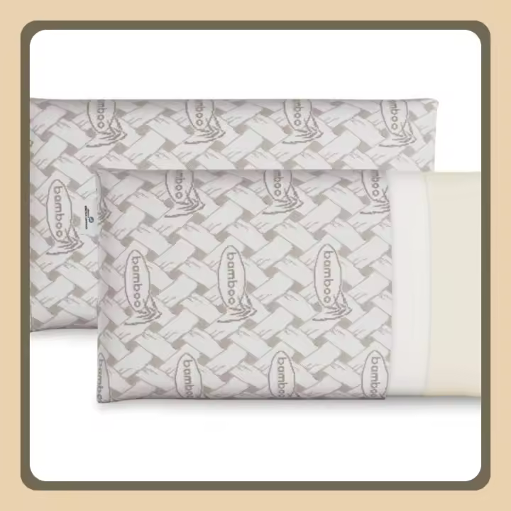 Almohadas Bambú Visco Pack 2 Chloe con Doble Funda, 70cm, Transpirables, Antiácaros, Termoregulables, Firmeza Media, Ergonómicas, Adaptabilidad, Tejido Strech. Fabricadas en España - 1