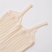 PB&ZA2025 camisola sin mangas de punto simple con cuello en V estilo perezoso ligeramente transparente ajustada ropa de verano nueva para mujer. - details 8