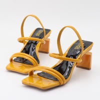 Zapatos de tacón alto con correa elástica y punta cuadrada de moda - details 12