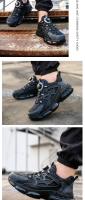 Zapatos de Trabajo Seguros y Cómodos Zapatillas de Deporte de Cuero Transpirable para Hombres - details 5