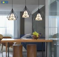 Lámpara colgante Vintage de tela de hierro, pantalla negra para restaurante, casa de té, cadena de hierro para interiores - details 3