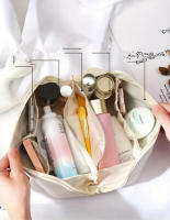 MEJORADA Neceser cosméticos de viaje de CUELO SINTÉTICO gran capacidad, estuche de maquillaje portátil para mujer, organizador de artículos de tocador multifuncional impermeable, bolsa de almacenamiento - details 6