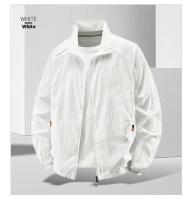 Chaqueta de hombre a prueba de sol para verano; ligero, transpirable y anti-ultravioleta para uso en exteriores; tela de seda de pesca. - details 15