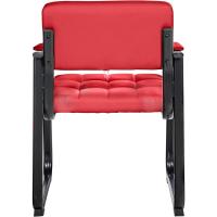 B Tapizada En Cuero Sintético I Silla De Espera con Reposabrazos I Silla Confidente con Base De Metal I Color:, Color:Negro - details 29