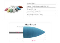 Brocas KADS para Uñas Set de Brocas Eléctricas de Caucho Silicona para Pulido de Uñas Manicura Pedicura Herramientas y Equipo de Belleza - details 1