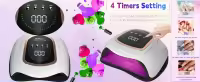 Lámpara de uñas LED Lámpara secadora de uñas LED UV profesional de 300 W con sensor automático, 4 temporizadores, salón de manicura/pedicura - details 4