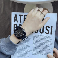 Reloj de hombre con aguja azul y correa de silicona Fashion Barrel - details 5