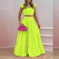 Conjunto de Vestido de Denim de Moda Primavera-Verano para Mujer Falda Sexy de Cintura Desviada, Vestido Casual de 2 Piezas - details 4
