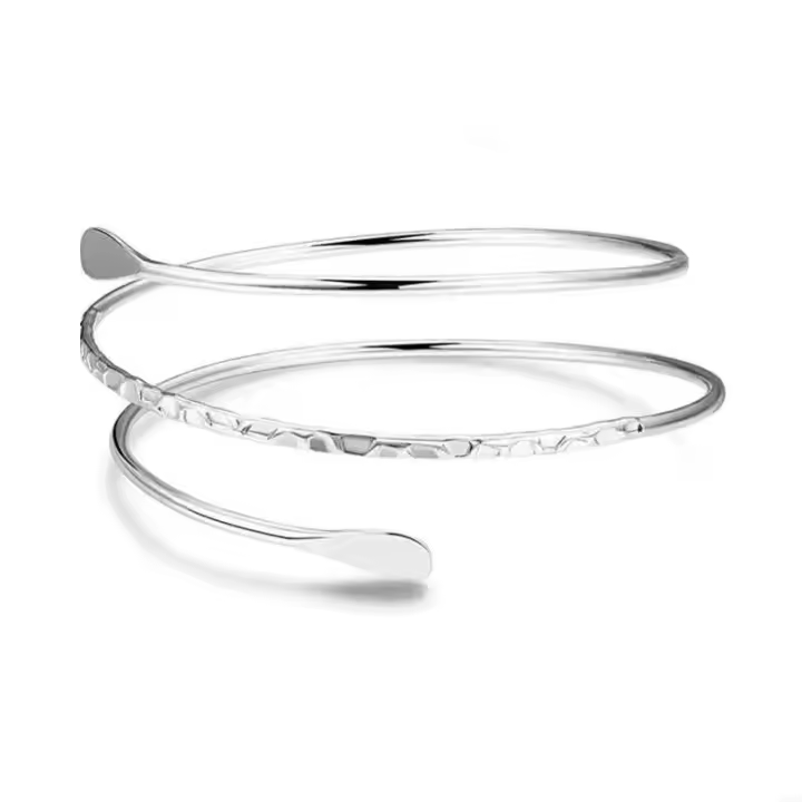 Y1UA Retro griego romano pulsera abierta brazalete brazo superior Cufrmlet Festival joyería de danza nupcial - 1