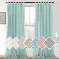 Cortinas de Lino para Salón,2 Piezas,Visillo Translúcido, Cortinas con Ojales modernos, Decorativas para Ventana, Habitación y D - details 4