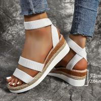 Zapatos de tacón de cuña de verano para mujer, sandalias informales a la moda para mujer - details 0