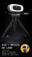 Minicámara Web 4K USB para ordenador, Webcam para PC, portátil, transmisión en vivo, Full HD, 1080P, para trabajar con micrófono y trípode - details 2