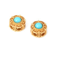 5 uds. De cuentas redondas de latón de Color dorado mate, estilo Vintage, pulseras de cuentas nepalesas, cuentas espaciadoras, suministros para fabricación de joyas, accesorios Diy - details 22