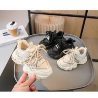 Compañero de clase niña 2025 nuevos zapatos deportivos de primavera y otoño para niños de malla transpirable papá zapatos niña pequeños zapatos blancos - details 8